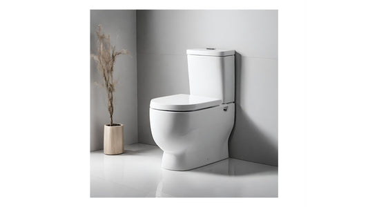 White Close Coupled Modern Toilet with Soft Close Seat