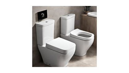 White Close Coupled Modern Toilet with Soft Close Seat